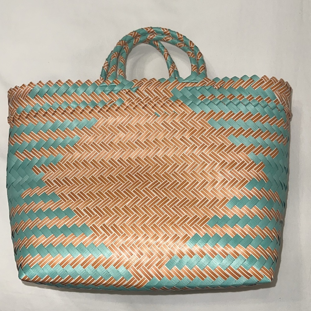Anthropologie Diamon Woven Bag - Blue - Picture 4 of 8